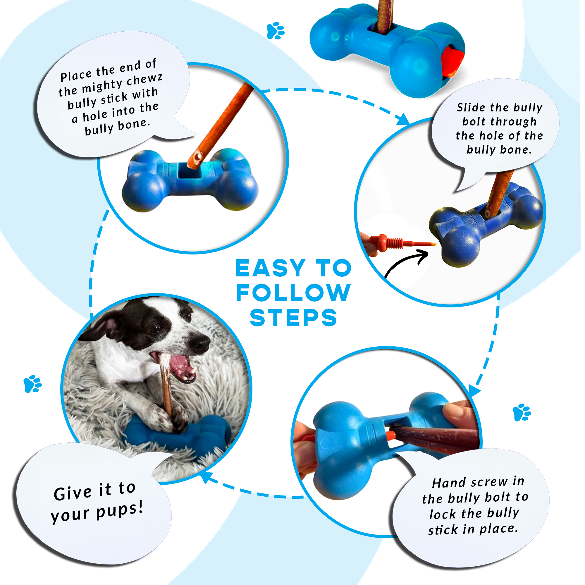 7" Thin Bully Sticks - Bully Bone Included