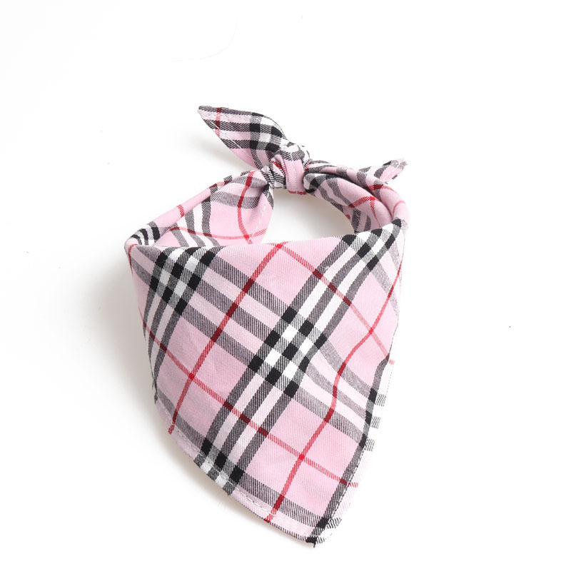 Dog And Cat Plaid Double-layer Thickened Pet Bib For Dogs