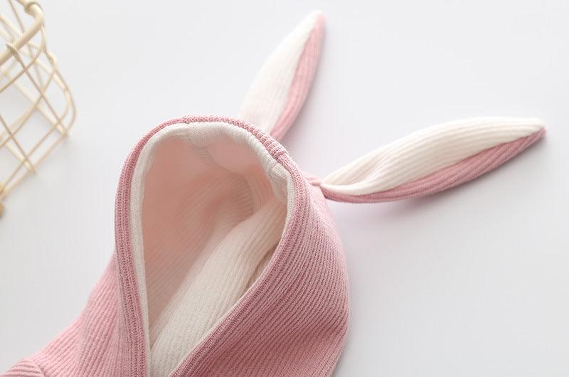 Cozy Canine Knitted Sweater With Bunny Ears