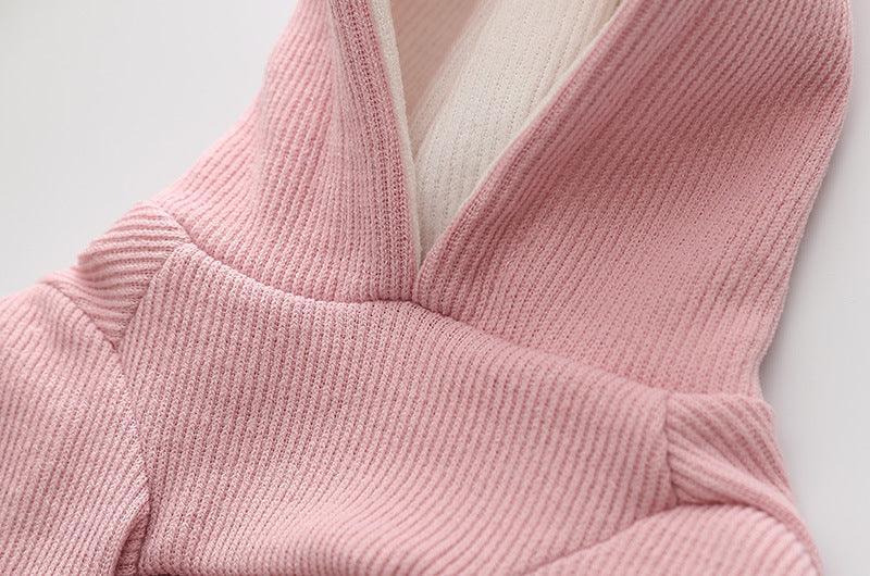 Cozy Canine Knitted Sweater With Bunny Ears