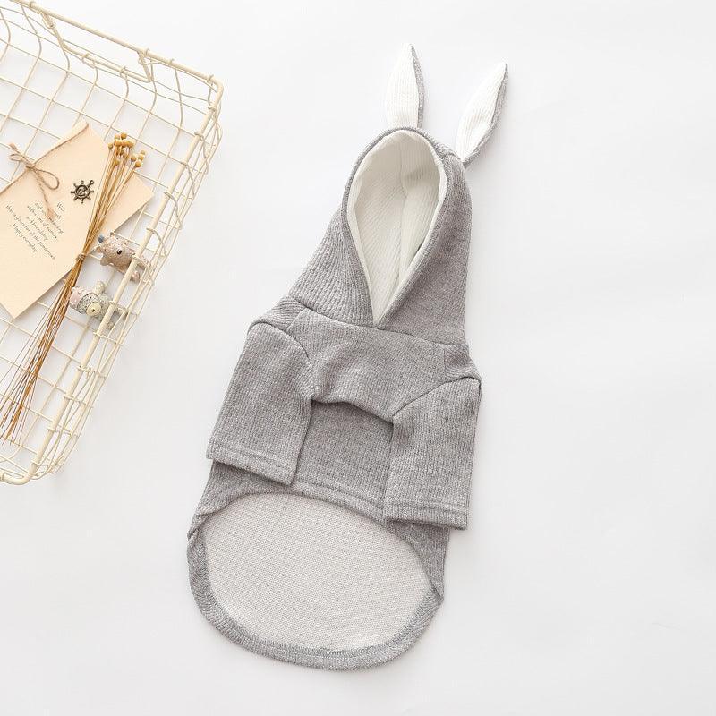 Cozy Canine Knitted Sweater With Bunny Ears